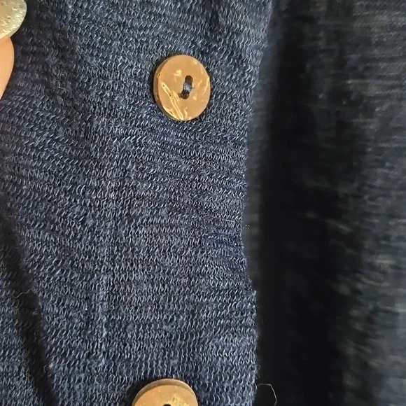 FP Beach Navy Button-Up Long Sleeve Shirt - Picture 5 of 5